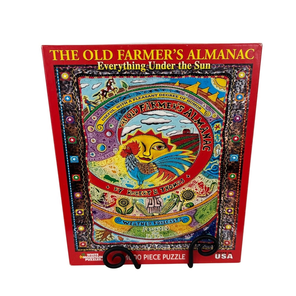 White Mountain The Old Farmer's Almanac 1000 Piece Jigsaw Puzzle USA COMPLETE